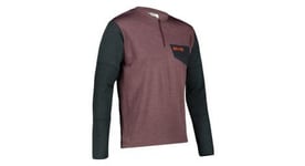 Maillot manches longues vtt trail 4 0 malbec rouge   noir