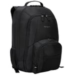 Targus Groove Professional Business Laptop Backpack with Padded Compartment, Durable PVC Resistant Material, Front and Side Pouch Pockets, Protective Sleeve fits for 17-Inch Laptop, Black (CVR617)