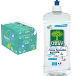 Pampers Lingettes Bébé Fresh Clean, 624 Lingettes, Sans Alcool, Parfum Rafraîchissant, Aussi Pour Les Mains Et Le Visage & L'Arbre Vert Liquide Vaisselle Peaux Sensibles Biberons 750 ml