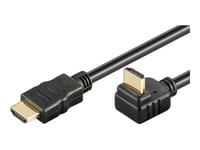 Microconnect - High Speed - Hdmi-Kabel Med Ethernet - Hdmi Hane Rak Till Hdmi Hane Vinklad - 5 M - Svart