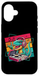 Coque pour iPhone 16 Trex Casque audio vinyle DJ