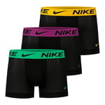 Nike Male-Adult ADV Micro Boxer 3 Units M Ankle, Black/LSR RNG WB/Green Shck WB/Vtck WB, M EU