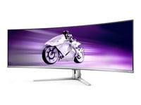 Philips Evnia 8000 49M2c8900 - Oled-Monitor - Spel - Böjd - 49" (48.9" Visbar) - 5120 X 1440 Dual Quad Hd @ 240 Hz - 1000 Cd/M² - 15000000:1 - Displayhdr 400 True Black - 0.03 Ms - 2Xhdmi, Displayport, Usb-C - Högtalare - Texturerat Vit