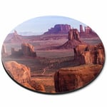 Round Mouse Mat - Hunts Mesa Monument Valley USA America Office Gift #24274