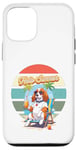 Coque pour iPhone 12/12 Pro Chien Été Lunettes De Soleil Chaise De Plage Boisson Paille