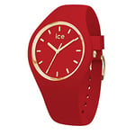 ICE-WATCH - Ice Glam Colour Red - Montre Rouge pour Femme avec Bracelet en Silicone - 016264 (Medium)