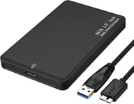 USB 3.0 HDD SATA disque dur externe boîtier de disque pour 9.5mm 7mm 2,5 pouces SATA HDD et SSD [USB 3.0 câble et sans outil]