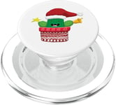 FUNNY CHRISTMAS TSHIRT. CHRISTMAS CACTUS. BELL STAR AND HAT PopSockets PopGrip for MagSafe