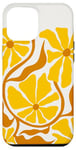 Coque pour iPhone 14 Plus Rétro Jaune Orange Abstrait Fleur