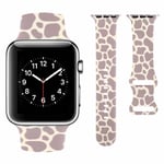 Vozehui Compatible for Apple Watch Silicone Strap 41mm 40mm 38mm, Cow Leopard Zebra Animal Print Soft Sport Band Compatible with iwatch Apple Watch Strap SE Series 9 8 7 6 5 4 3 2 1, Cow Print