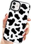 iPhone 12/iPhone 12 Pro Case Cow Print, Söpö Animal Cow Pattern Design Silikoni Iskunkestävä TUP-puskurikotelo iPhone 12/iPhone 12 Pro 6:lle