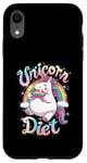 Coque pour iPhone XR Unicorn Diet Magical Rainbow Unicorn Princess