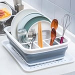 Collapsible Kitchen Dish Rack Drainer Washing Up Board Cutlery Plates Foldable