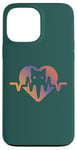 Coque pour iPhone 13 Pro Max Chat Heartbeat Nurse Animal Kitty Mom & Dad Heart Retro