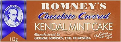 Kendal Mint Cake Romney's Chocolate Covered  Kendal Mintcake 1 x 113g  Bar