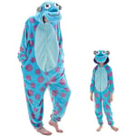 Snug Fit Unisex Vuxen Onesie Pyjamas, Flanell Cosplay Animal One Piece Halloween kostym Sovkläder Hemkläder Q Mike 105cm Sulley Sulley L