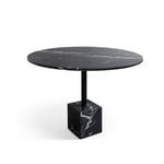 Friends & Founders - Knockout Dining Table Square Base, Black Marble - Black Stem - Spisebord - Ida Linea Hildebrand - Svart - Metall/Stein