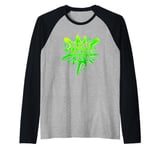 Funny Slime Green Slime Making Crew Raglan Baseball Tee