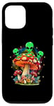 Coque pour iPhone 12/12 Pro Funny Magic Mushroom Alien Trippy Shroom LSDweed Acid Trip