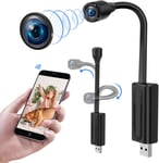 Caméra Cachée Espion HD 1080P, Mini Caméra Espion Invisible WiFi, Micro Caméra de Surveillance Intérieure sans Fil avec Detecteur de Mouvement pour la Maison, Le Bureau, etc.