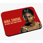 Tapis de souris Vieille affiche nina simone my baby just cares for me