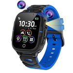 ELEJAFE Montre Connectée Enfant Garçon avec Appel et 24 Jeuxs, Montre Enfant avec SOS, Carte SD Interne, Montre Intelligente Enfant Réveil Caméra Musique Calculatrice 3-12 Ans