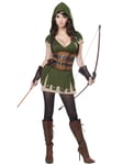 Lady Robin Hood Medieval Sherwood Archer Hero Thieves Warrior Womens Costume M