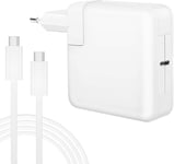 96W Chargeur Mac Book Pro, Adaptateur D'Alimentation Usb C Compatible Avec Mac Book Pro 16/15/14/13, Ipad Pro/Air 12.9/11 Pouces Et Tous Les Appareils Usb C, Avec 1.8M Usb C Câble