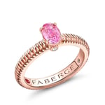 Faberge Colours of Love 18ct Rose Gold Pink Sapphire Fluted Ring - 63