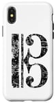 Coque pour iPhone X/XS Clef d'Ut (Noir Ancien) Viola, Violoncello, Cello, Trombone