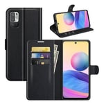 Xiaomi Redmi Note 10      Pu Wallet Case    [Black]