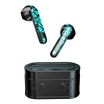 TWS Gaming Earphone Wireless Bluetooth V5.0 Headset HD 65MS Ultra-Low Latency Touch Control Gaming Earbuds with Mic with Charging Case,Blue