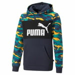 Puma huppari Ess+ Camo Hoodie Blue Yellow Green 847343 43