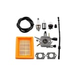 Carburateur avec filtre à air, bougie dallumage, tuyau de carburant pour débroussailleuse Stihl FS120 FS200 FS250 FS300 FS350 HT250 Zama C1Q-S162