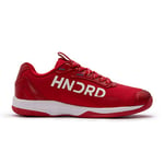 Hundred Xoom Pro Non-Marking Professional Badminton Shoes for Men | Material: Faux Leather | Suitable for Indoor Tennis, Squash, Table Tennis, Basketball & Padel (Red/White, EU 45, UK 11, US 12)