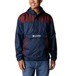 Columbia Challenger Windbreaker, Veste Légère Coupe Vent Homme, Collegiate Navy/Elderberry, Taille XXL