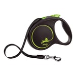 Dog Lead Flexi SVART DESIGN 5 m Storlek S Grön