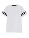 Build Your Brand Stripe Jersey Tee T-Shirt Homme, Blanc/Noir, s