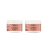 2x Shea Moisture Coconut & Hibiscus Curl & Shine Hair Masque Silk Protein 340g