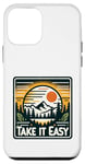 Coque pour iPhone 12 mini Take It Easy Hiker Outdoor Relax Montagnes Sunset Graphic