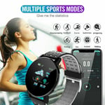 Waterproof Fitness Tracker Smart Watch Sport Men Kids Blood Pressure Heart Rate