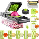 ADOV Vegetable Chopper, 14 in 1 Multi-Function Kitchen Mandoline Slicer, 7 Repl