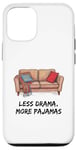 Coque pour iPhone 12/12 Pro Pyjama introverti pour l'anxiété sociale Stay at Home Zone de confort