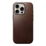 Nomad iPhone 16 Pro Modern Skal Horween Leather MagSafe Rustic Brun