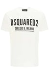 Dsquared2 Mens Ceresio 9 Print White T-Shirt Cotton - Size X-Large