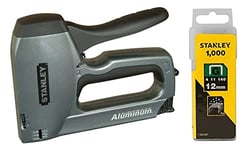 STANLEY Heavy Duty Staple Gun/Brad Nailer, 0-TR250 & Stanley 1-TRA708T 12mm Heavy-Duty Staple (1000 Pieces)