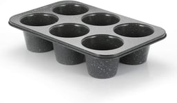 Monfish Jumbo Deep Muffin Tin - 6-Cup 3.5-Inch Muffin Pan, Carbon Steel with No