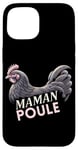 Coque pour iPhone 15 Humour Poule Femmes Jardin Poules