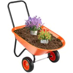 VEVOR Brouette à 2 Roues, Capacité de Charge 180 kg, Chariot de Jardin avec Poignée, Roue Large 25,4 cm, Chariot Utilitaire à Chargement Facile pour Ferme, Pelouse, Extérieur, Jardinage, Entrepôts