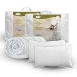 KING SIZE DUVET & 2 DELUXE PILLOWS - KING 15.0 TOG QUILT & 2 SUPERFIRM PILLOWS